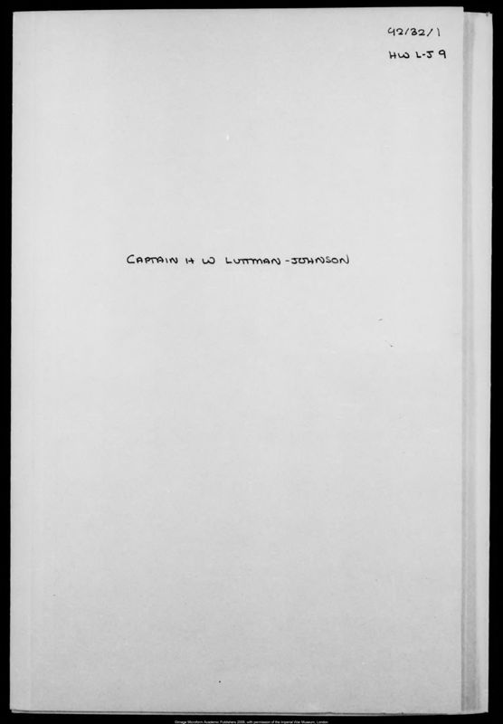 View document: Miscellaneous items written by Luttman-Johnson in prison, 1933-1945.
