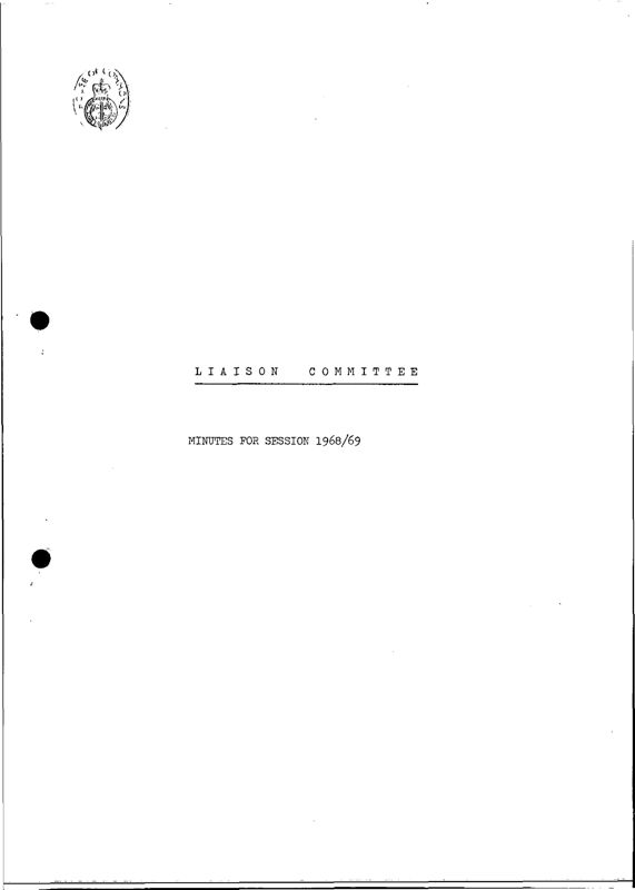 View document: Minutes for 1968/69 session.