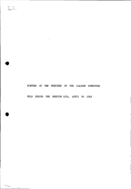 View document: Minutes for 1974 session.