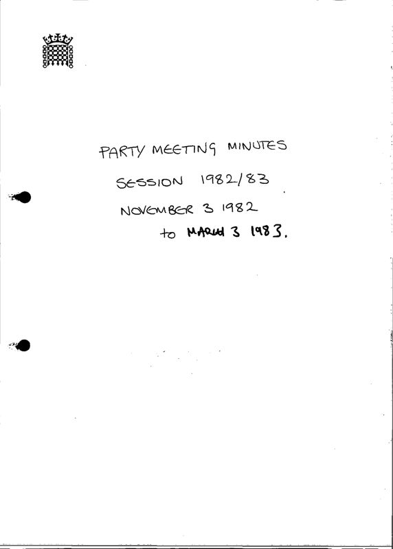 View document: Minutes for 1982/83 session.