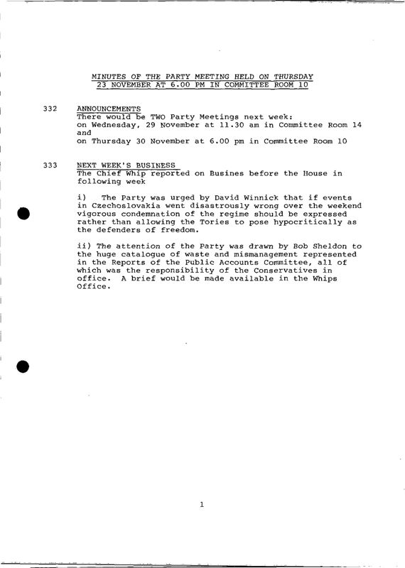 View document: Minutes for 1989/90 session.