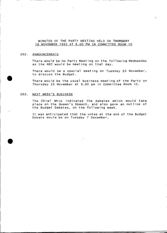 View document: Minutes for 1993/94 session.