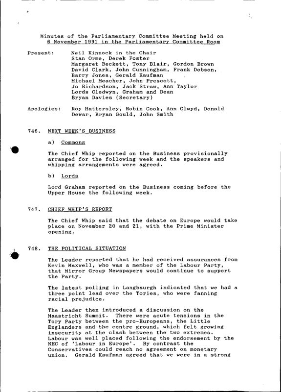 View document: Minutes for 1991/92 session.