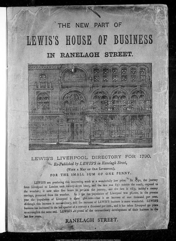 View document: Lewis's Liverpool directory for 1790.