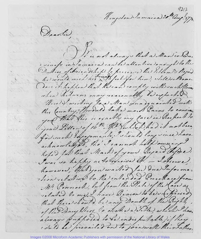 View document: Letters, 1772 Aug. 20 to 1788 April 18.