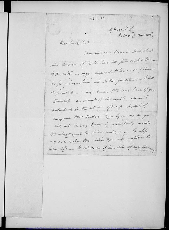 View document: Correspondence and notes, 1787-1788.