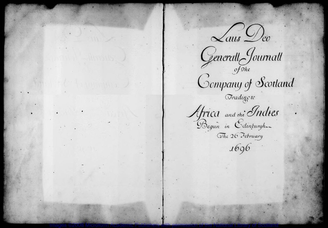 View document: Generall Journall, 1696-1700.