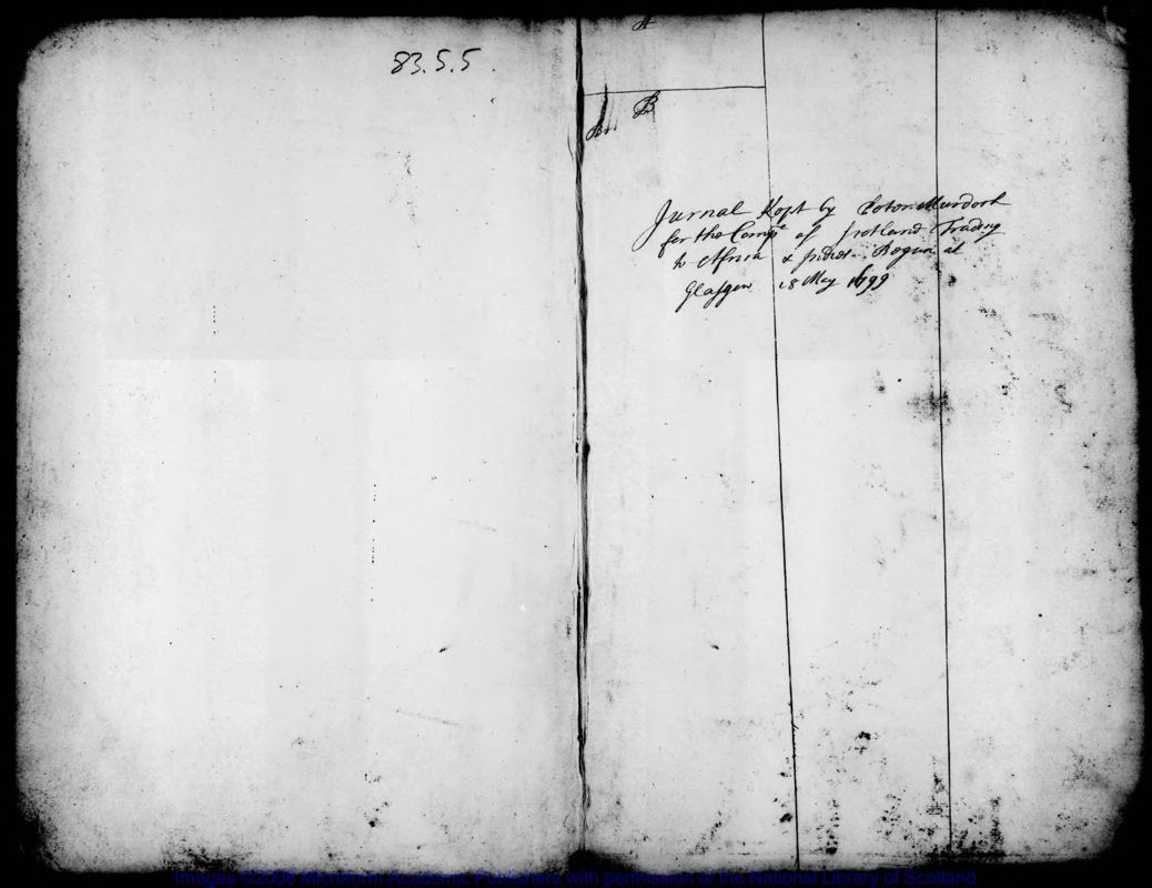 View document: Journal kept by Peter Murdoch, Glasgow, 1699.