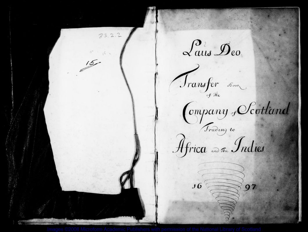 View document: Transfer Book, 1697-1707.