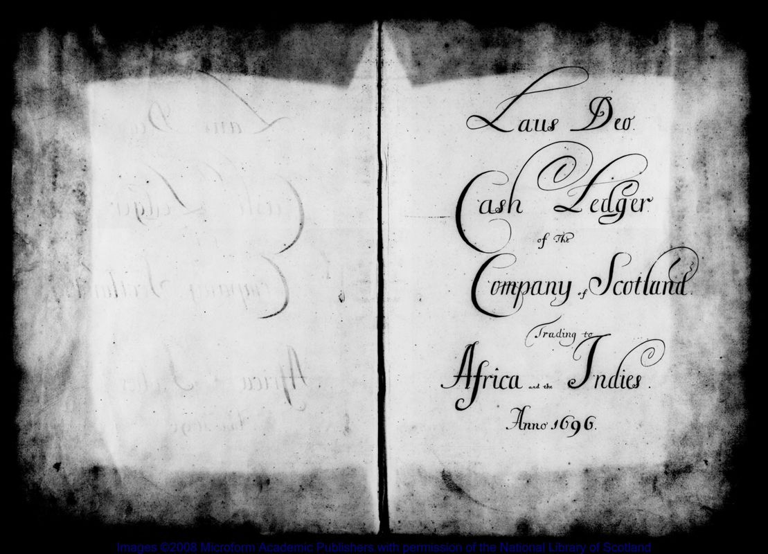 View document: Cash Ledger, 1696-1698.