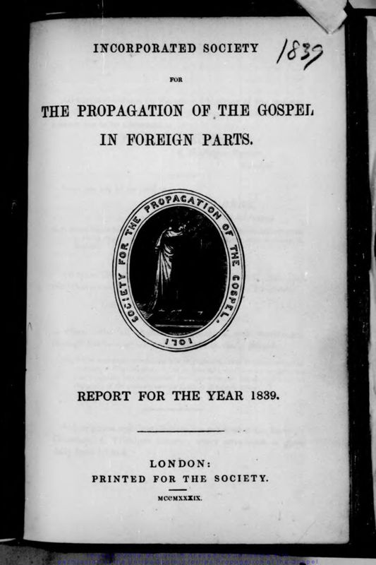 View document: Report [...] for the year 1839.