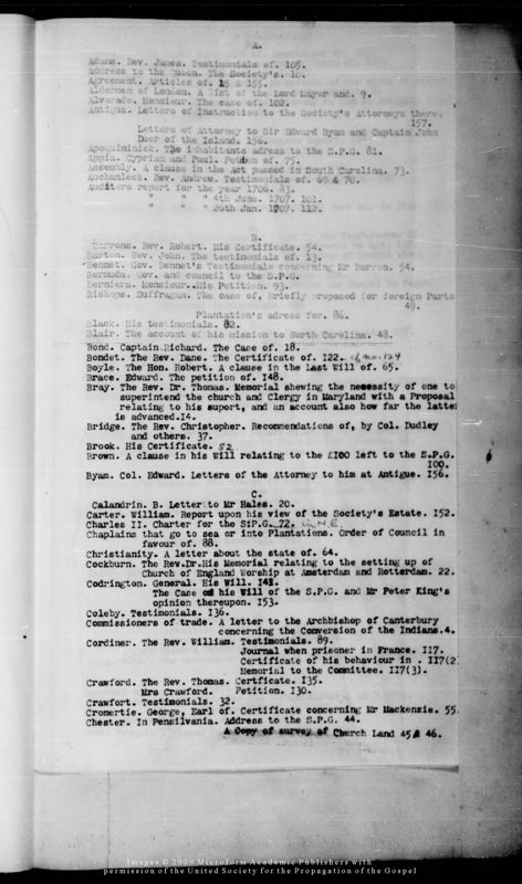 View document: Appendix B, 1701-1811.