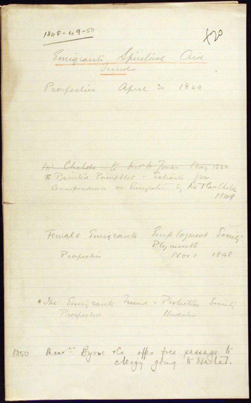 View document: Rev. T.C. Childs's correspondence.