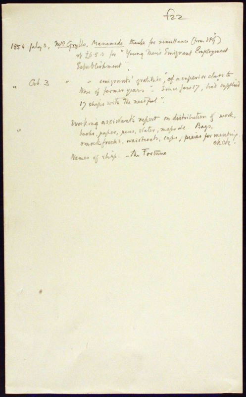 View document: Mrs S. Grylls's correspondence.
