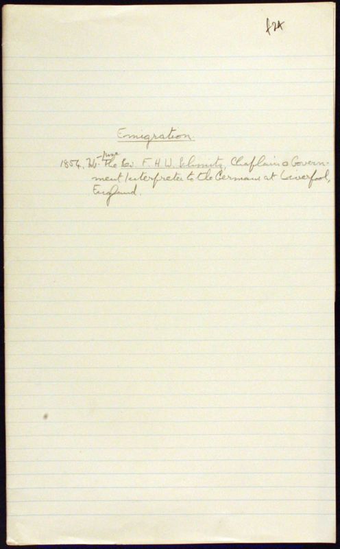 View document: Journal of Rev F.H.W. Schmitz.