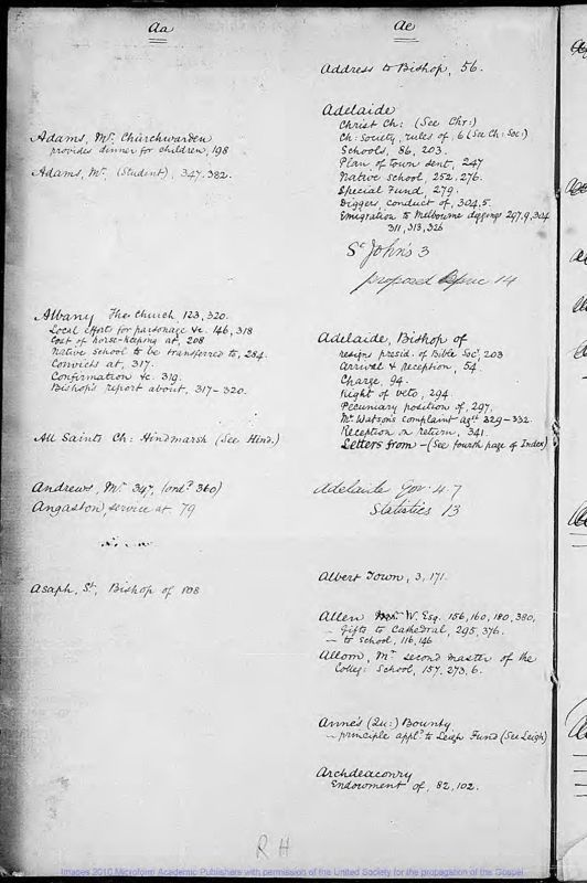 View document: Adelaide, 1846-1861.