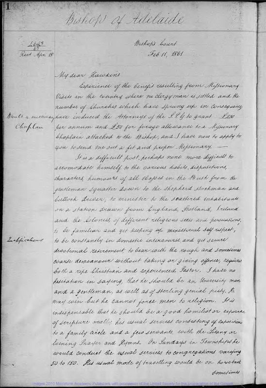 View document: Adelaide, 1861-1916.