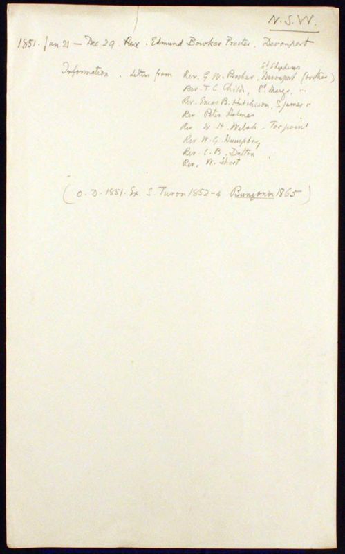 View document: Sydney Diocese: Box 5, 1839-1857.