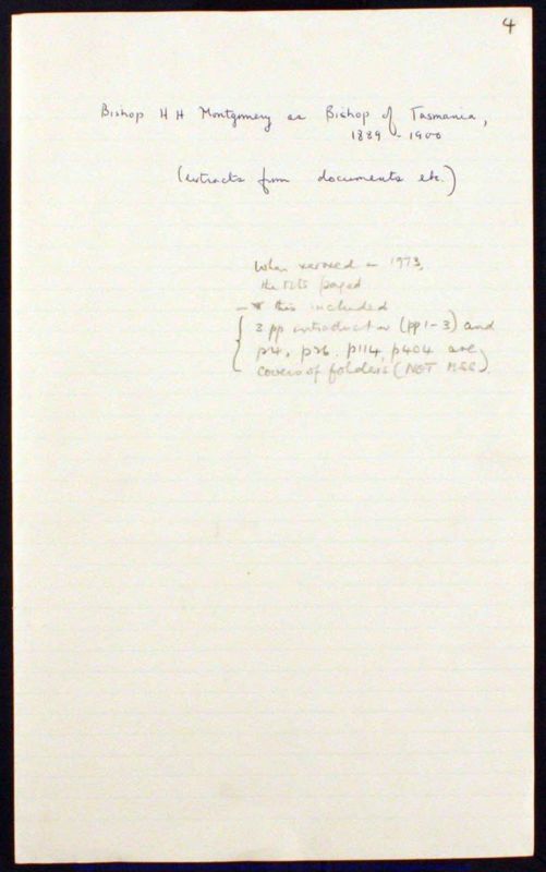 View document: Tasmania Diocese: Box 1, 1883-1900.