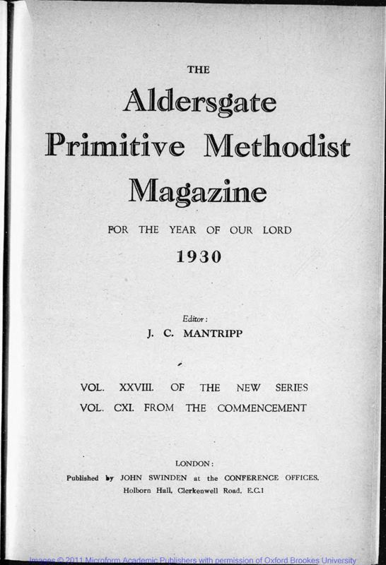 View document: For the year of our Lord, 1930.