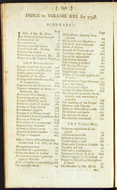 View document: Methodist magazine : index.