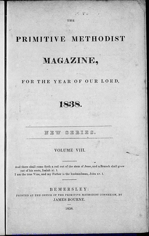 View document: The Primitive Methodist magazine : index.