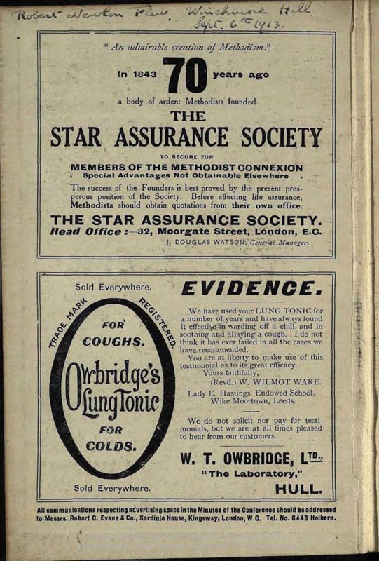 View document: Yearly conference (170th : 1913 : Plymouth).