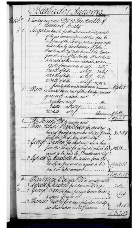 View document: Accounts, 1783-1793.