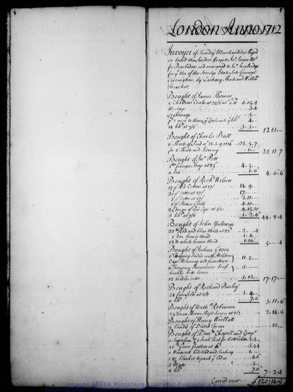 View document: Invoices, 1712-1714.