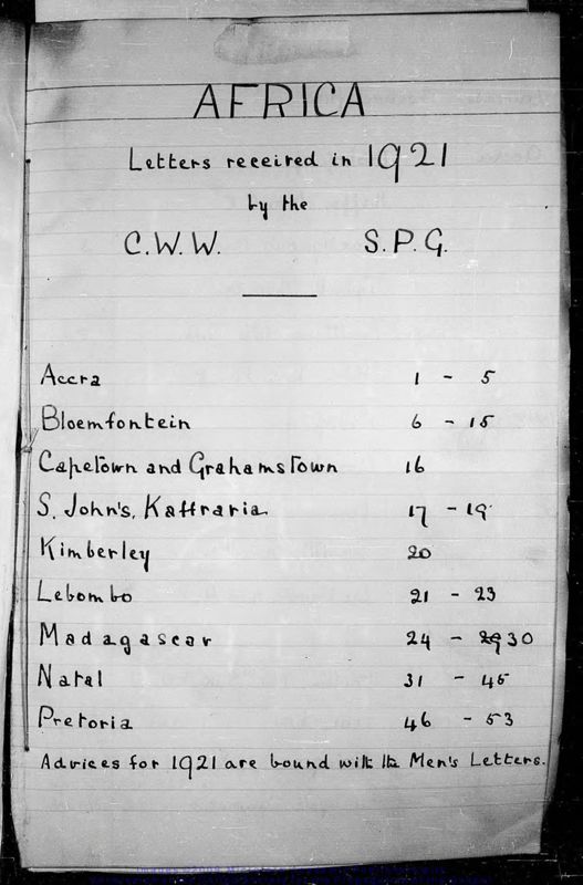 View document: Correspondence, 1921.