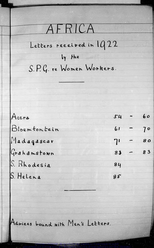View document: Correspondence, 1922.