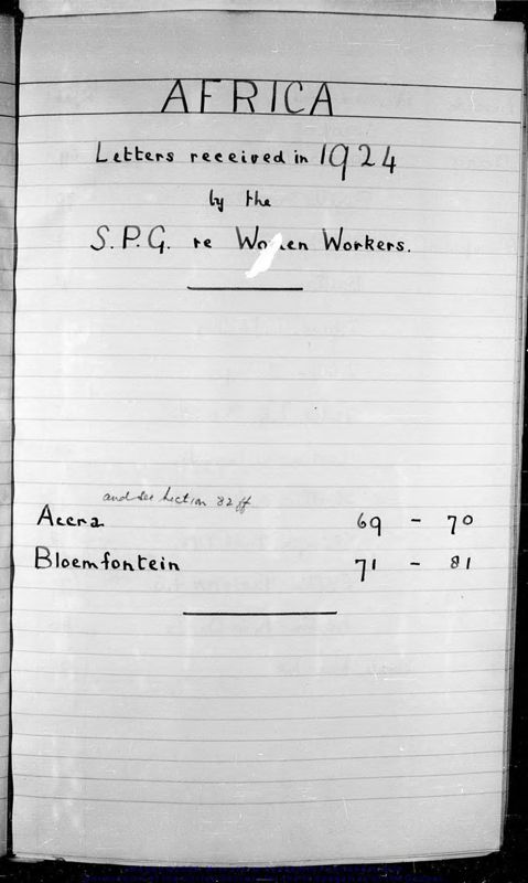 View document: Correspondence, 1924.