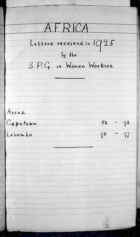 View document: Correspondence, 1925.