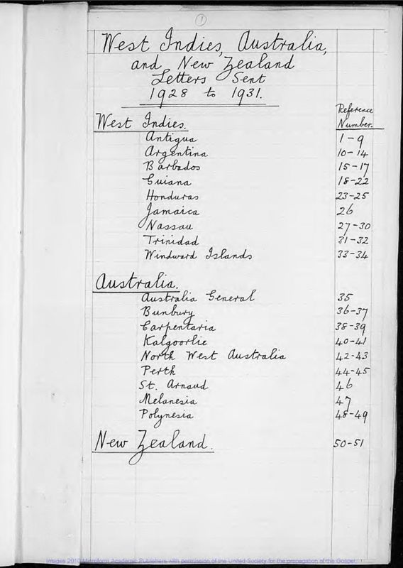 View document: West Indies and Australia, 1928-1931.
