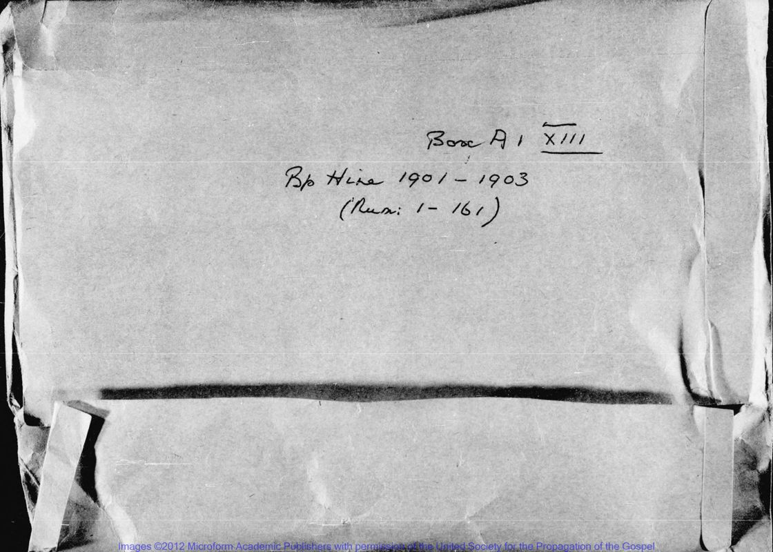 View document: Correspondence and papers of Bishop Hine 1901-1909 part 1.