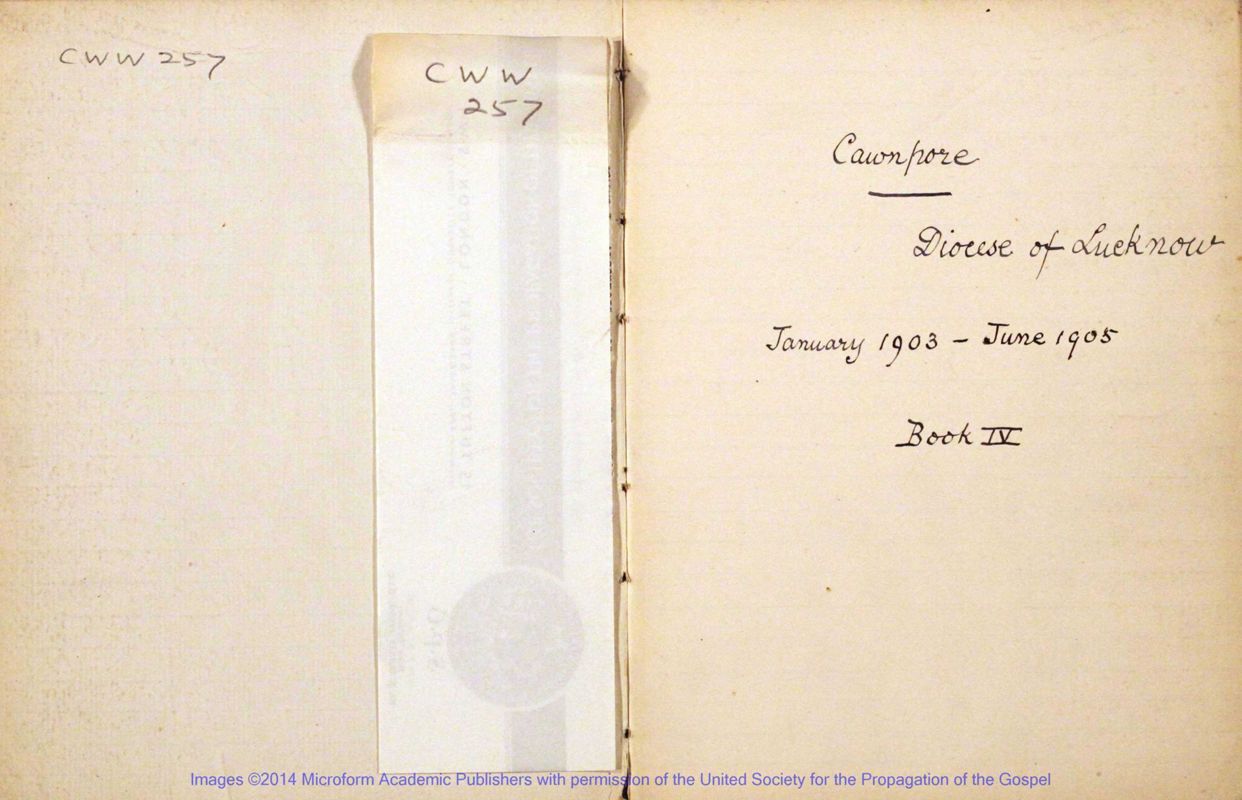 View document: Cawnpore : Agenda Book of Finance Committee, 1903-1905.