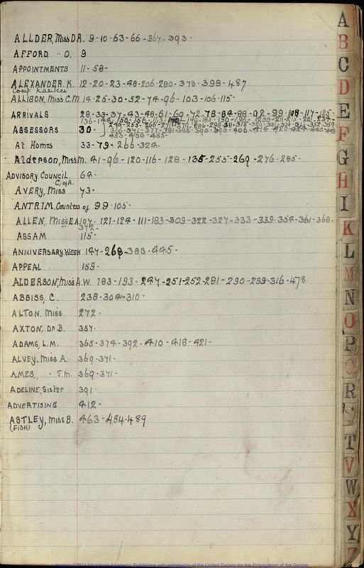 View document: Women Missionaries and Candidates Committee Minute book, 1930-1938.