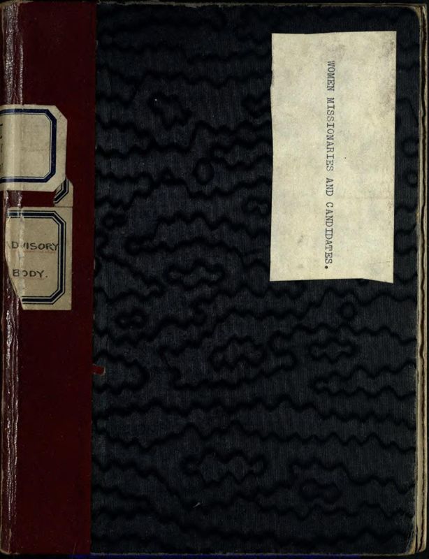 View document: Women Missionary and Candidates Sub-Committee Minute book, 1915-1917.
