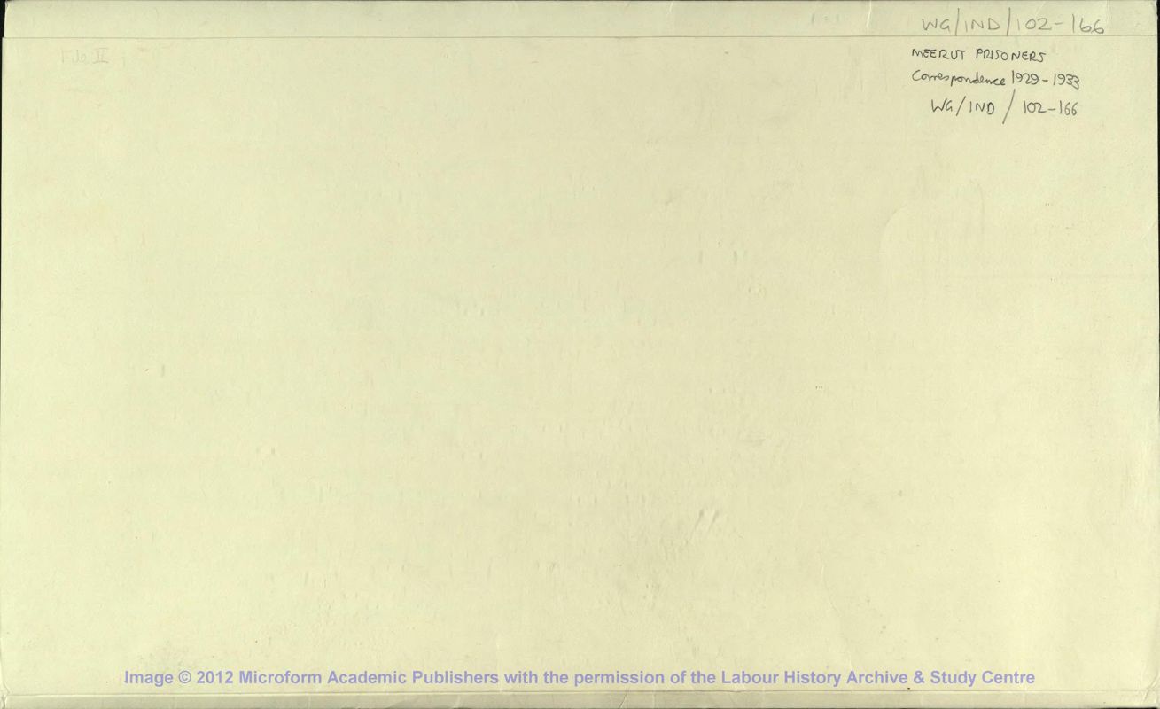 View document: Meerut prisoners correspondence.
