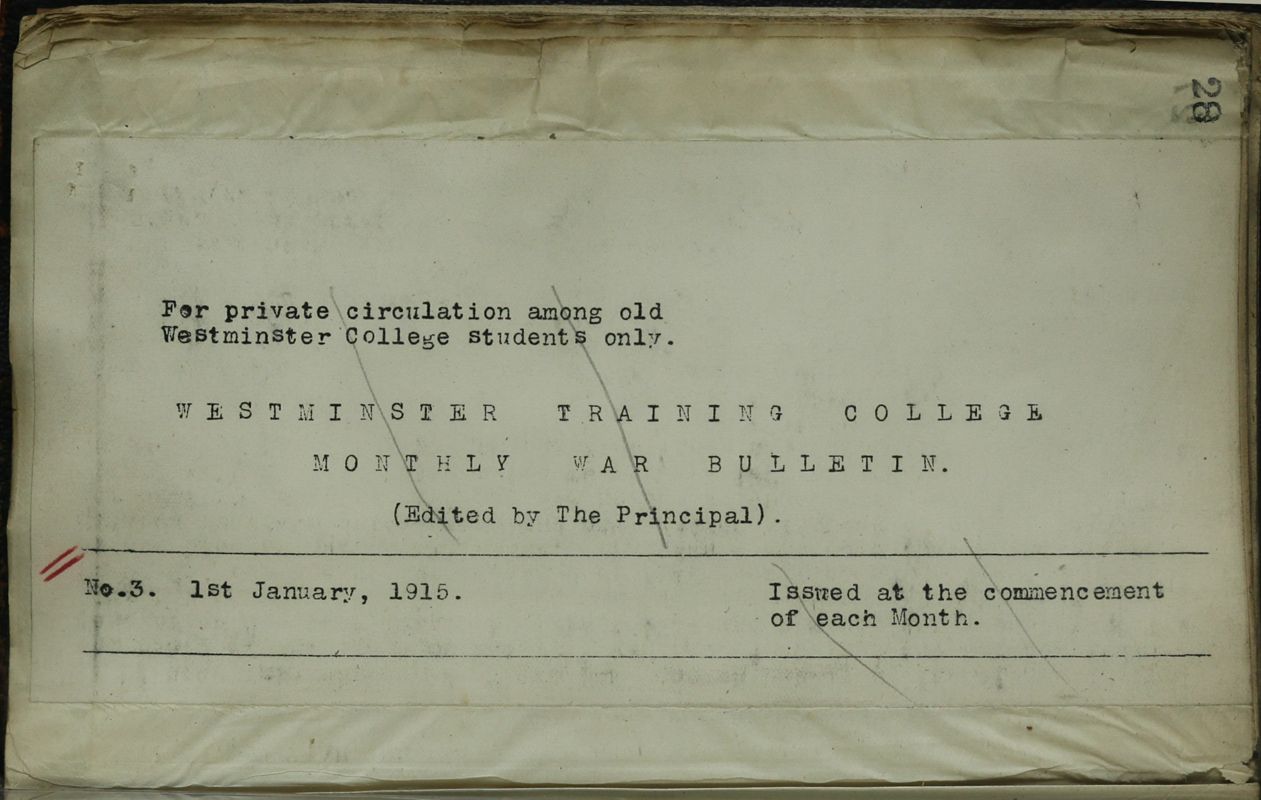 View document: War Bulletin and Letters, 1915.
