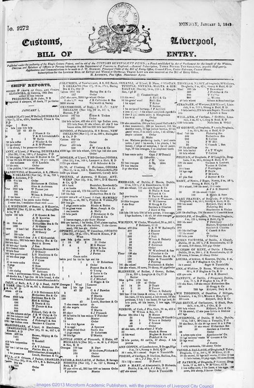 View document: Bills of Entry for the year 1849.