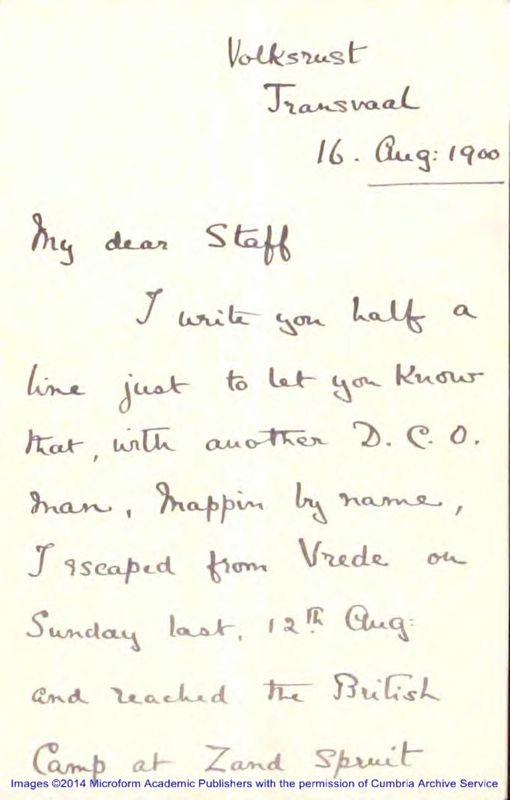 View document: Papers relating to Howard's time in the military.