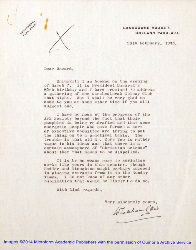 View document: Land settlement and the Ark Industrial Association.