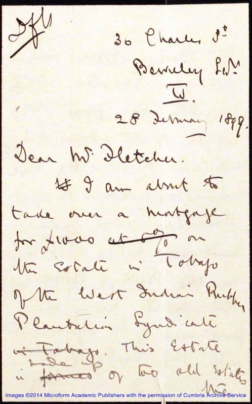 View document: Correspondence and reports re the Syndicate.