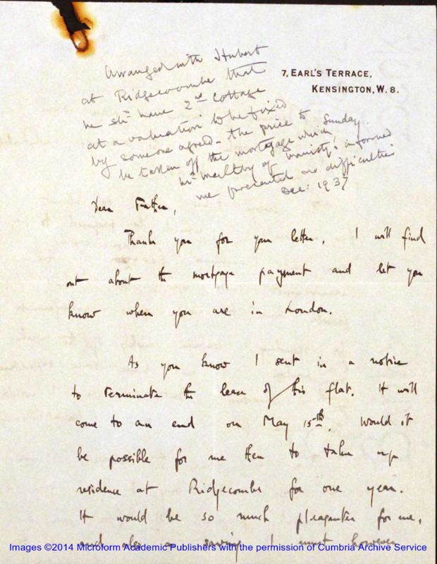 View document: Records with regard to the Howards' Ridgecombe property.
