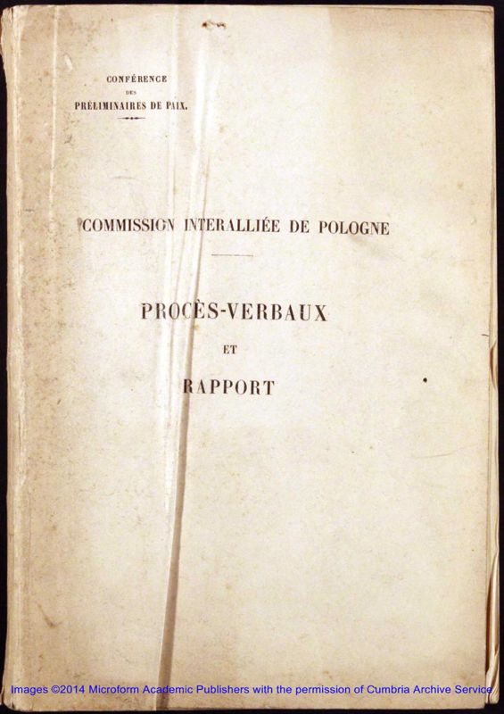 View document: Papers from the Allied Commission on Poland.