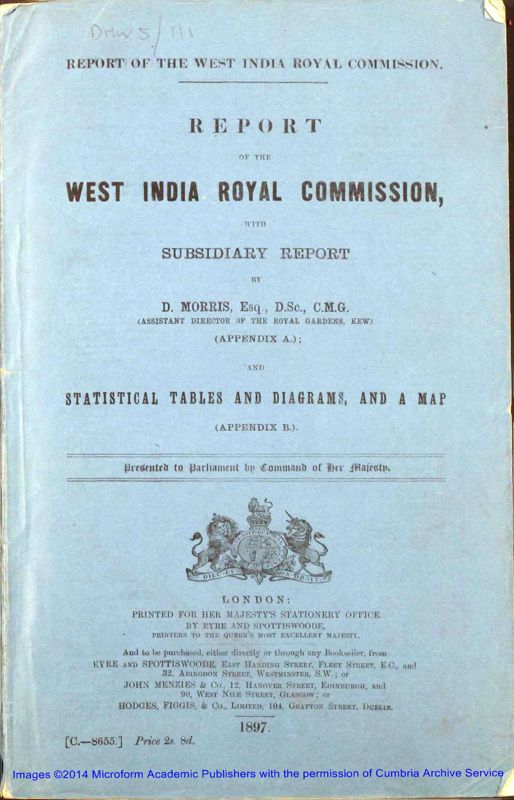 View document: West India Royal Commission.
