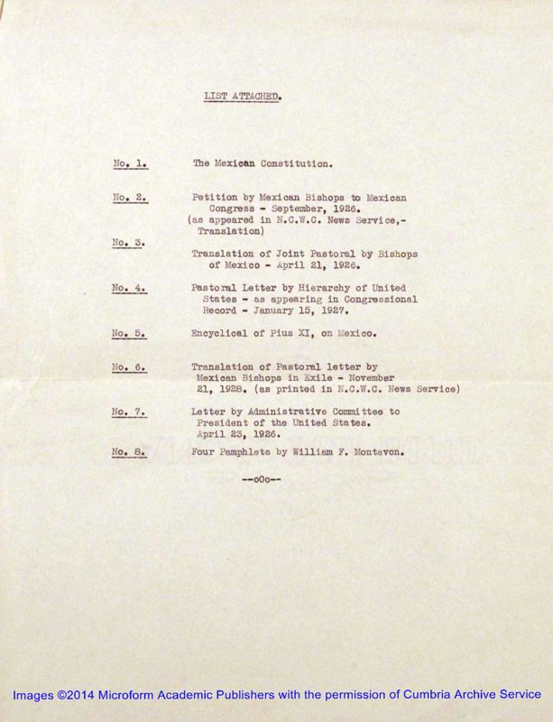 View document: Papers relating to Catholicism.