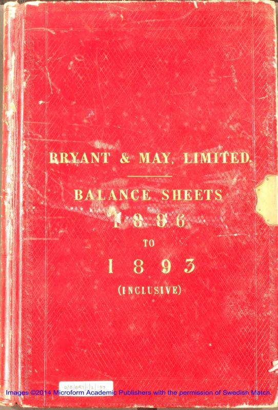 View document: Balance sheet and trading accounts, 1886-1893.