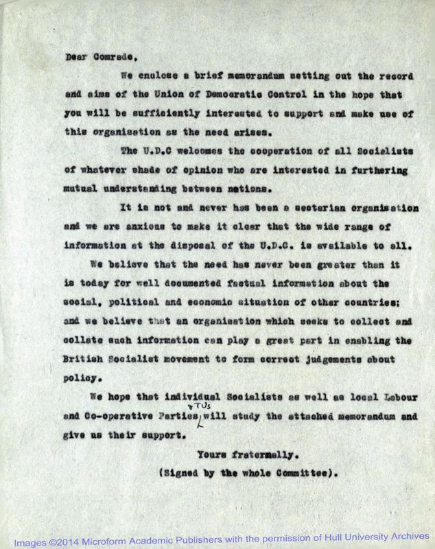 View document: Papers of E D Morel.
